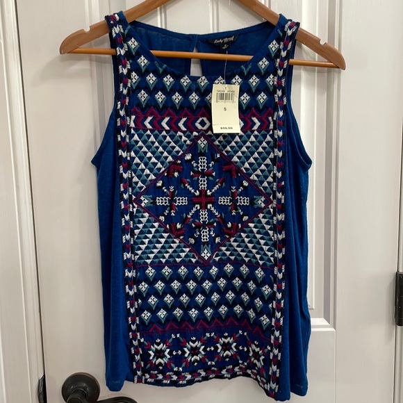 Lucky Brand Tops - Lucky Brand embroidered tank top.  S